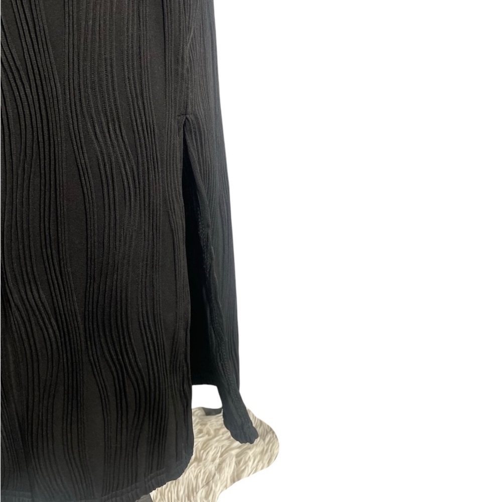 Elegant Maxi Black One-Shoulder Dress, cut out side, Sleeveless,Large,New - Picture 4 of 6